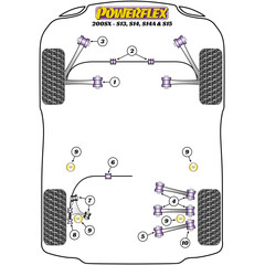 2 x Powerflex PFR46-205 Rear Toe Link Inner Bush