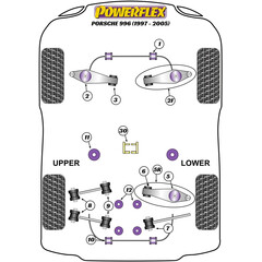 4 x Powerflex PFR57-512 hintere PU Buchse Hinterachse fr Porsche 911 (996)