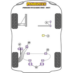 Powerflex PFF57-405 Steering Column Bearing Support Bush Porsche 911 Urtyp F G 912 959 930
