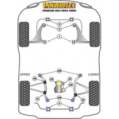 2 x Powerflex PFF57-102 Front Wishbone Front Bush for Porsche 993 964