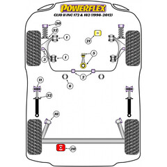 Powerflex PFF60-202-23 Stabilisator Lager innen fr Renault Clio I, II Twingo II Megane I