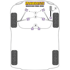 1 x Powerflex PFF63-801 PU Bushes inner Track Controlarm for Rover 800 (No.2)