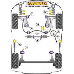 2x Powerflex PFF85-208 Front Eye Bolt Mounting Bush 12mm (No.4)