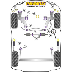 2 x Powerflex PFF85-209-20 uere PU Koppelstangenlagerung fr 20mm Stabi VW Seat (Nr.5)