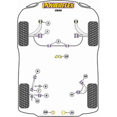 2 x  Powerflex PFR69-510 PU Buchse Hinterachselager Oben Innen Vorne fr Subaru / Toyota (Nr.10)