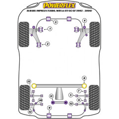 2 x Powerflex PFF69-101 Front Wishbone Front Bush Subaru Forester Impreza Legacy (No.1)