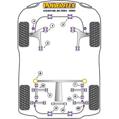 2 x Powerflex PFF69-101 vordere PU Buchsen Querlenker Vorderachse fr Subaru Forester Impreza Legacy (Nr.1)