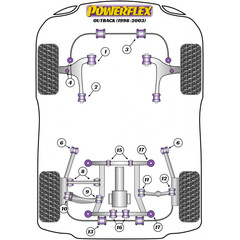 2 x Powerflex PFF69-102 hintere PU Buchsen Querlenker Vorderachse passend fr Subaru Forester Impreza Legacy (Nr.2)