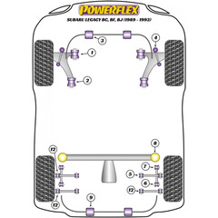 1 x Powerflex PFR69-118 PU Buchsen Tonnenlager Hilfsrahmenlager fr Subaru (Nr.8)