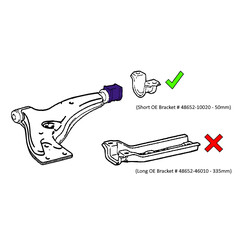 2 x Powerflex PFF76-402k PU Front Wishbone Rear Anti Lift Kit fro Toyota (No.4)