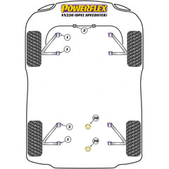 Powerflex PFF80-810 Front Lower Engine Mount Insert Kit for Vauxhall Opel Astra G Zafira A