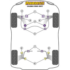 2 x Powerflex PFR80-440 Rear Trailing Arm Bush for Vauxhall Opel Calibra / Vectra A (No.6)