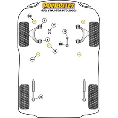 Powerflex PFF88-105 Front Upper Engine Mounting Volvo 850 S70 V70, C70 (Nr.2)