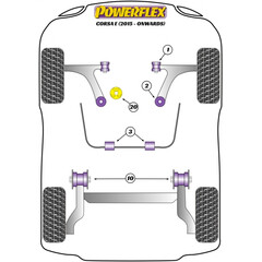 2 x Powerflex PFF80-1103-21 PU Stabilisator Lager Vorderachse 21mm fr Opel Adam Corsa D E Fiat Punto EVO Alfa MiTo