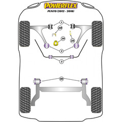 1 x Powerflex PFF80-1120 Lower Rear Engine Mount Insert for Opel Alfa Fiat (No.20)