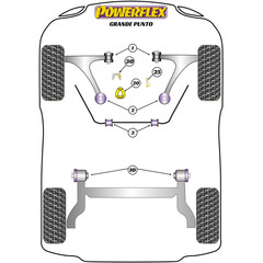 1 x Powerflex PFF80-1120 Lower Rear Engine Mount Insert for Opel Alfa Fiat (No.20)