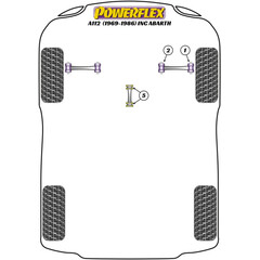 2 x Powerflex PFF4-205 PU Engine Stabilizer Bush for Antobianchi A112 (No.5)