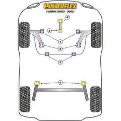 Powerflex PFF19-2003 PU Lower Engine Mount Large Bush 25mm Oval Bracket for Ford Fiesta MK6 (No.6)