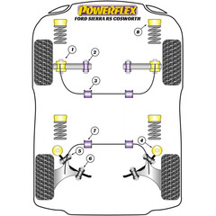 2 x Powerflex PFR19-209-14 PU Rear Anti-Roll Bar Mounting Bush 14mm for Ford 3Dr Sierra