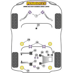 2 x Powerflex PFR5-4609-13.5 REAR ANTI ROLL BAR MOUNT 13,5MM for BMW E60 E61 E63 E64