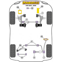 2x Powerflex PFR19-1204-20 hintere Stabibuchse 20mm Ford Focus MK3 RS Volvo V40