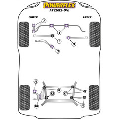 4x Powerflex PFF3-913-10 PU Front Anti Roll Bar Link Bush 10mm for div. Audi Models (No.7)