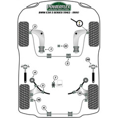 Powerflex PFR5-300H Heritage PU Buchse grau fr Differential BMW e30 e36 compact Z3 (Nr.7)