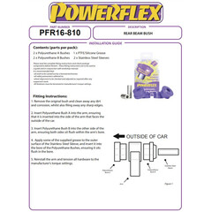 2x Powerflex PFR16-810 PU Hinterachslager fr Fiat Panda 2012-2016 (Nr.10)