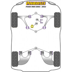 Powerflex PFF16-530P PU Buchse Motorlager Unten fr Fiat 500 Ford KA Fiat Panda (Nr.20)