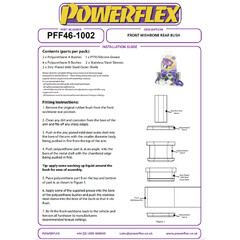 2 x Powerflex PFF46-1002 hintere PU Buchsen Querlenker  fr Nissan Micra V K14 (Nr.2)