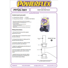 2 x Powerflex PFF25-1001 PU vordere Querlenker vordere Buchse HONDA CIVIC MK10