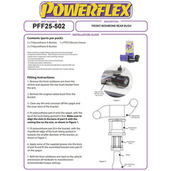 2x Powerflex PFF25-502 Hintere PU Querlenkerlager vorne fr Honda Civic 2005-2012 (Nr.2)