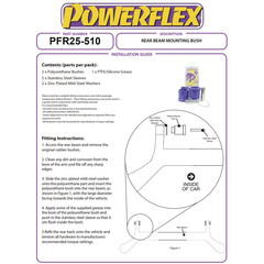 2x Powerflex PFR25-510 PU Hinterachslager fr Honda Civic VIII 2005-2012 (Nr.10)