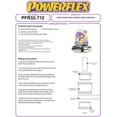 2x Powerflex PFR32-712 PU Rear Lower Front Control Arm Outer Bush for Land Rover Evoque Discovery Sport (No.12)