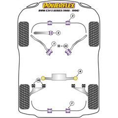 2x Powerflex PFR5-632 Hintere PU Differentiallager fr BMW 5er E34 7er E32 (Nr.42)