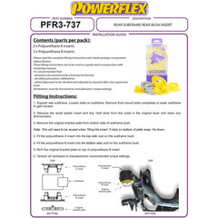 2 x Powerflex PFR3-737 Hinterer PU Lager Einsatz Hinterachstrger fr Audi A4 B8 A5 8T (Nr.30)