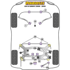 2 x Powerflex PFF5-5701 PU Lager fr Druckstrebe Vorderachse fr BMW X1 E84 E90 E91 E92 xDrive Allrad