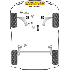 2 x Powerflex PFF60-501 PU Buchse Querlenker Vorderachse Vorn fr Renault Mercedes Nissan (Nr.1)