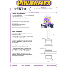 2 x Powerflex PFF60-803-21 Renault Megane II Stabilisator Buchse Vorne 21mm