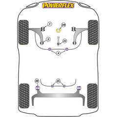 2 x Powerflex PFR85-815-21.7 Rear Anti Roll Bar Bush 21.7mm