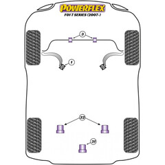 Powerflex PFR5-6031 PU Hinteres Differentiallager fr BMW 5er F10 F07 6er F06 7er F01 (Nr.41)