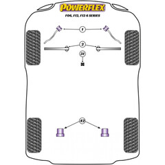 Powerflex PFR5-6031 PU Hinteres Differentiallager fr BMW 5er F10 F07 6er F06 7er F01 (Nr.41)