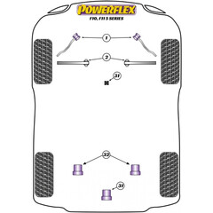 Powerflex PFR5-6031 PU Rear Diff Rear Mounting Bush for BMW 5er F10 F07 6er F06 7er F01 (No.41)