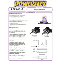 2x Powerflex PFF5-131G Abstandhalter Rollenmittenversteller fr Traggelenk Mini R50 R52 R53 (Nr.31)