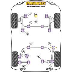 1x Powerflex PFF19-1822 PU Lower Torque Mount Bracket & Bush for Ford Mazda Volvo (No.20)