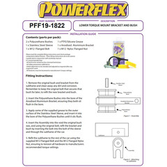 1x Powerflex PFF19-1822 PU Lower Torque Mount Bracket & Bush for Ford Mazda Volvo (No.20)