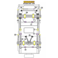 2x Powerflex PF32-132 Vordere untere Stodmpferlagerung fr Land Rover (Nr.32)