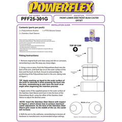 2 x Powerflex PFF25-301G PU Front Lower Arm Front Bush Caster Offset for Honda Civic VII CR-V FR-V (No.1)