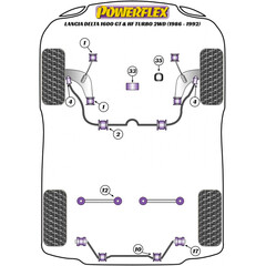 4 x Powerflex PFR30-313 PU Spurstangen Buchsen hinten fr Lancia