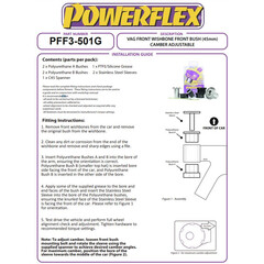 2 x Powerflex PFF3-501GBLK PU Vordere Buchsen Guss - Querlenker 45mm Verstellbar fr Audi TT 8N S3 8L VW Golf 4 4Motion (Nr.1)